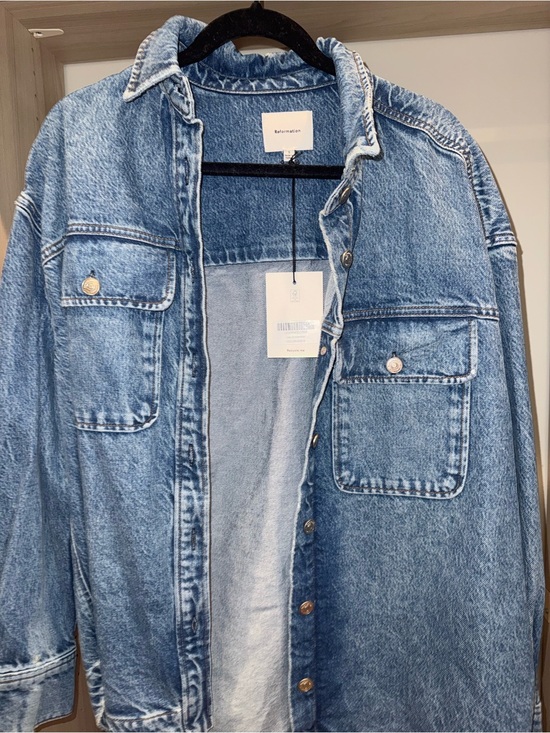 Reformation Jackets & Blazers - Reformation Oversized Light Blue Denim Jacket